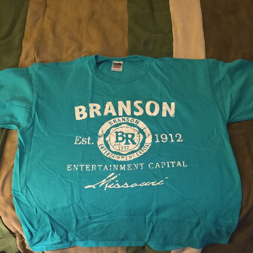 Fruit of the Loom Turquoise Cotton T-Shirt